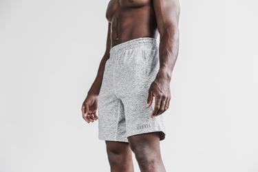 Nobull Lightweight Knit 9" Men's Shorts White | Australia (SJ2316)